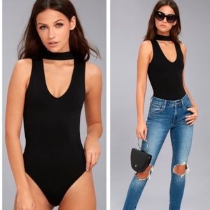 Lulu's Power House V-Neck Bodysuit Size M